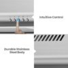 Comfee 30 inch Under Cabinet Ducted/Ductless Convertible Slim Vent Durable Stainless Steel Kitchen Reusable Filter