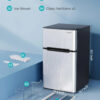 EUHOMY 3.2 Cu.Ft Mini Fridge with Freezer 2-Door Compact Refrigerator for Bedroom, Dorm, Office or Apartment, Silver