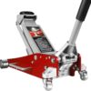 3 Ton Low Profile, Aluminum and Steel Racing Floor Jack with Dual Pistons Quick Lift Pump for Sport Utility Vehicle, Lifting Range 3-15/16" min to...