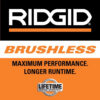 RIDGID 18V Brushless Cordless 4-1/2 in. Paddle Switch Angle Grinder with (2) 4.0 Ah Batteries, Charger, and Bag R86047B-AC93044SBN
