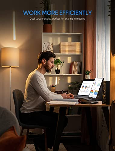 ARZOPA Portable Monitor, 15.6'' 1080P FHD Laptop Monitor USB C HDMI Computer Display HDR Eye Care