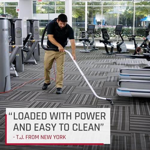 Hoover Commercial Shoulder Vac Pro Backpack Bagged Vacuum Cleaner, with HEPA Media Filter, Lightweight with Extra Long Cord, Chiropractic Design,...