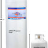 Steel Propane Tank Cylinder with POL Valve and Collar, Great for Mixed Heating Systems, Home fireplaces, Dryers and Grills-Flame King