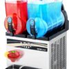 VEVOR Slushy Machine, 15Lx2 Double Tank Commercial Margarita Machine, 120 Cups Stainless Steel Margarita Smoothie Frozen Drink Machine, Slushie...