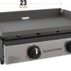 Blackstone 1666 22 Tabletop Griddle with Stainless Steel Faceplate, Powder Coated Steel, Black