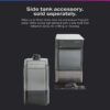 Countertop Nugget Ice Maker | Ice Machine with WiFi Connectivity | Smart Home Kitchen Essentials | Black Stainless