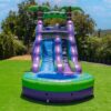 16 Purple Tropical Lightweight Premium Commercial Grade Water Slide Inflatable with Attached Pool for Kids and Adults (with Blower), Wet Dry Use,...