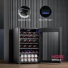 Beverage Refrigerator Cooler - 126 Can Mini Fridge with Glass Door for Soda Beer or Wine, Beverage Cooler for Home, Office, Bar with Adjustable...