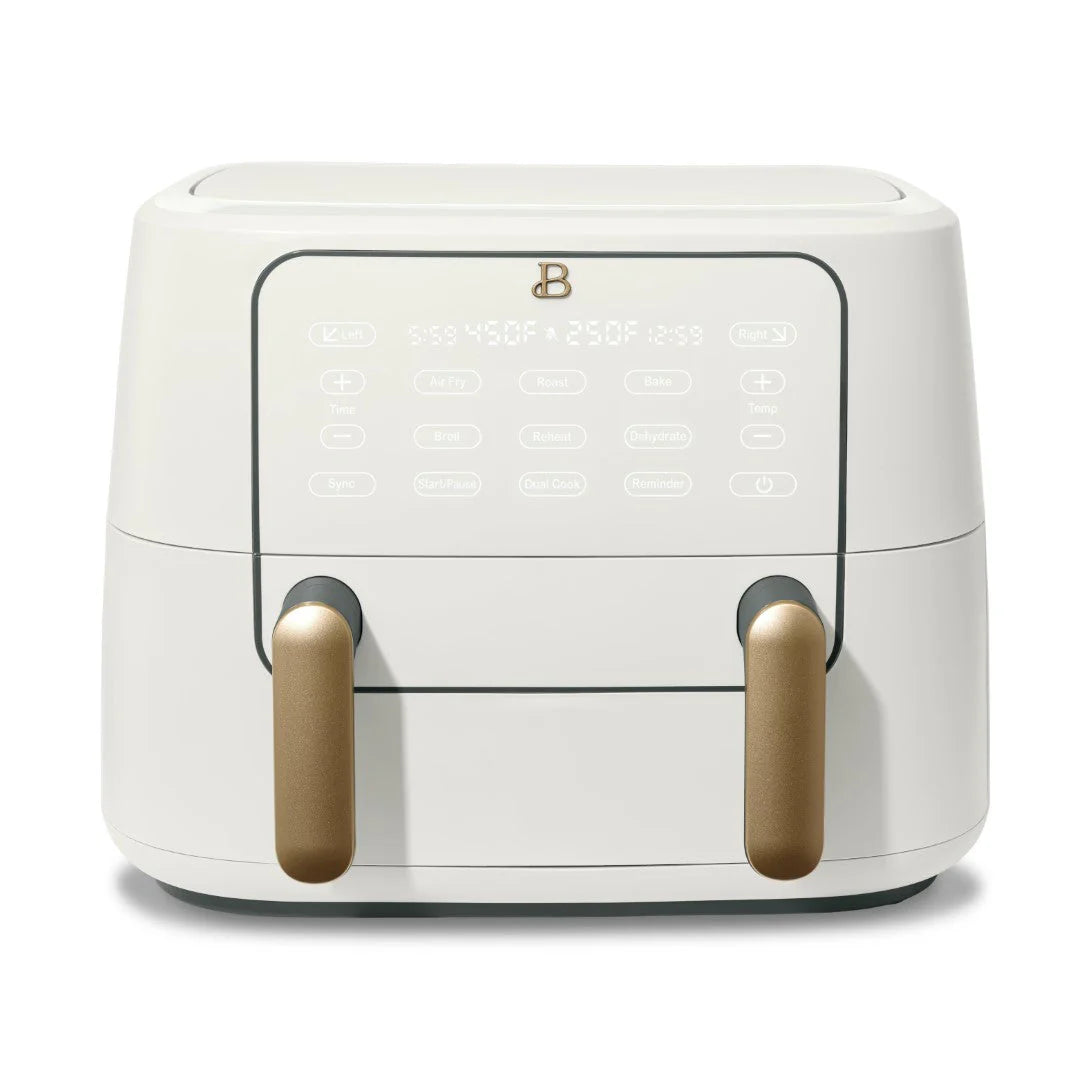 9d49b349aaf30f00efb115d0d2d35f3a8ccf595d11b81de4c2e3c3406fa6ec00 Beautiful 9QT TriZone Air Fryer, White Icing by Drew Barrymore