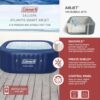 4 to 6 Person Inflatable Hot Tub Square Portable Outdoor Spa with 114 Soothing AirJets and Insulated Cover, Gray-Coleman