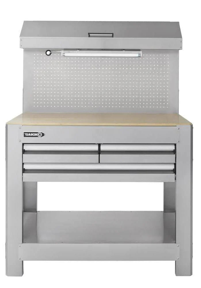 45-in W x 36-in H 3-Drawer Work Bench SS