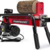 Electric Log Splitter 7-Ton - Efficient Wood Splitter with 3500 Motor Speed, 15 Amp, Horizontal Full Beam Design and Steel Wedge for Firewood &...