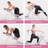Ab Workout Equipment, Adjustable Ab Trainer Machine for Abs Workout at Home Gym, Foldable, Knee Protection, Abdominal Trainer for Stomach Workout