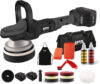18V Cordless Car Polisher, 15mm Orbit 2000-4800 OPM Portable Buffer Polisher with 7 Variable Speed 2Pcs 4.0Ah Battery, 6 Sponge Pads,2 Wool Pad,...