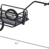 Foldable Bike Cargo Trailer, 80lbs Capacity, 16 Wheels, Black, with Hitch