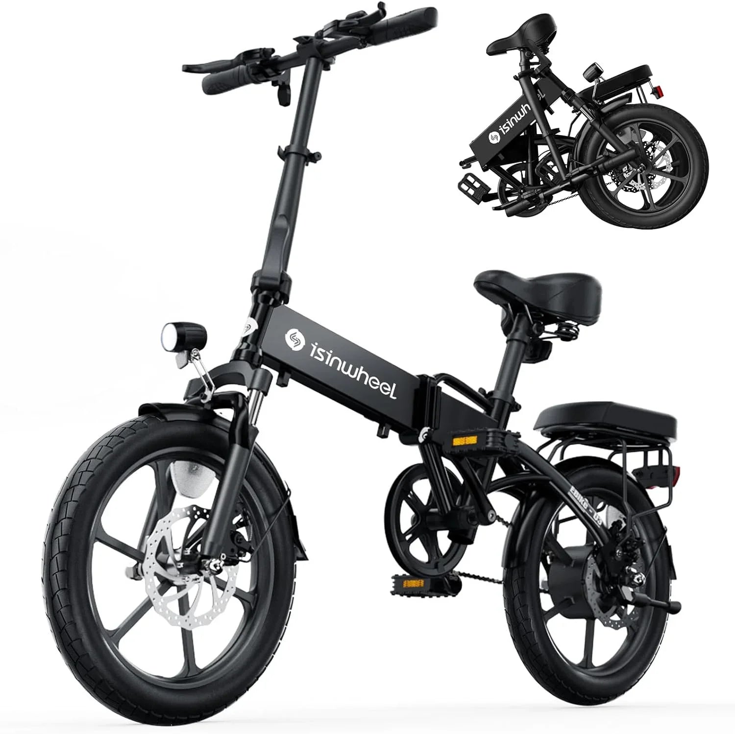 Electric Bike for Adults 500W Motor, 20 mph Folding Ebike, 14"/16"/20" Adults Electric Bicycles with Smart Uphill, 280.8Wh Battery, 25 Miles PAS...