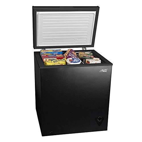 a64e12916a7d8ac49cdbeb58c24e02331acb8368c69444d025222174ee065963 Arctic King 5 Cu Ft Chest Freezer Black, Energy-Efficient, Compact with Removable Basket for Home or Business
