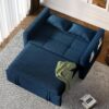 DWVO 3-in-1 Convertible Sofa Bed, 55" Sleeper Sofa with Pull-Out Bed, Cat-Scratch-Proof Fabric Futon Couch with Adjustable Backrest and Side...