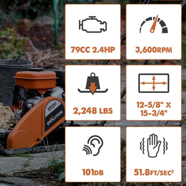 Electric Compactor Plate - Ideal For Levelling Pavement, Artificial Turf Ground Preparation, Patio, Blockwork, Sand, Soil & More