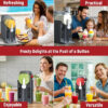 Slushie Machine: No Ice Needed All-in-One Slushy Maker for Home, Real-Time Temp Display, Auto-Clean, 6 Preset | Frozen Margaritas, Cocktails,...