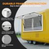 Concession Window 36W x 36H Aluminum Alloy Food Truck Service Window with Sliding Screens & Awning Door, Hydraulic Lift, Locking Mechanism,...