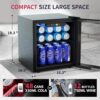 Beverage Refrigerator Cooler - 126 Can Mini Fridge with Glass Door for Soda Beer or Wine, Beverage Cooler for Home, Office, Bar with Adjustable...