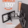 ECHOGEAR MaxMotion TV Wall Mount for Large TVs Up to 90" - Full Motion Has Smooth Swivel