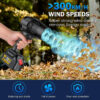 Electric Cordless Leaf Blower, Handheld Electric Leaf Blower, Mini Jet Dry Blower Fan with 2 Packs 2.6Ah Batteries and Charger, Violent Turbo Jet...