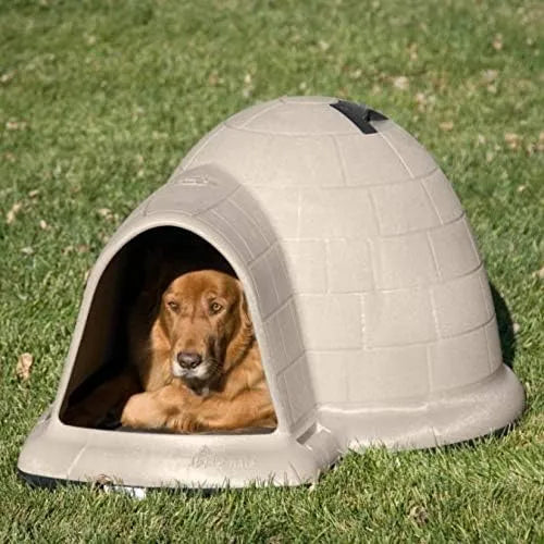Petmate Indigo Dog House (Igloo Dog House, Made in USA with 90% Recycled Materials, All-Weather Protection Pet Shelter) for XL Dogs -90 to 125...