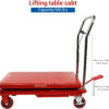 500LBS Hydraulic Lift Table Cart, 30" Lifting Height., Double Scissor Lift Table with 4 Wheels and Non-Slip Pad, Hydraulic Scissor Lift Table for...