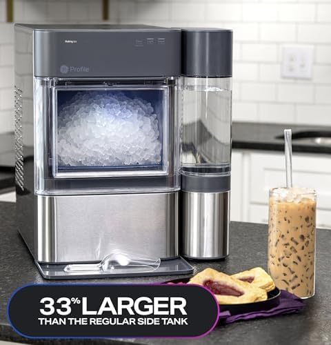 GE Profile Opal 2.0 XL with 1 Gallon Tank, Chewable Crunchable Countertop Nugget Ice Maker, Scoop included, 38 lbs in 24 hours, Pellet Ice Machine...