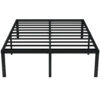 EMODA Queen Bed Frame No Box Spring Needed 18 Inch Heavy Duty Metal Tall Platform Bed Frame