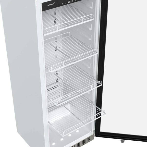 EdgeStar VBM101 22" Wide 10.1 Cu. Ft. Commercial Beverage Merchandiser Stainless Steel, Temp Alarm, Reversible Door