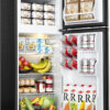 EUHOMY 3.2 Cu.Ft Mini Fridge with Freezer 2-Door Compact Refrigerator for Bedroom, Dorm, Office or Apartment, Silver