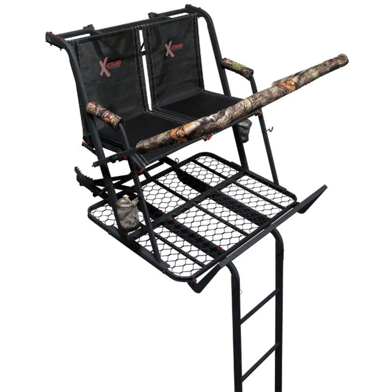 bcc68b80b1622f8f34deceb7bfe10ce5dbfba28a52cbd033cf7f9852a8310e20 X-Stand Jayhawk 20 Two-Person Ladder Stand