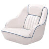 Pontoon Boat Seat, Captains Bucket Boat Seat, Back Folding Boat, Boat Cabin Seating White & Blue
