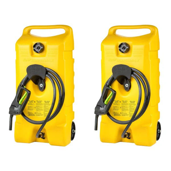 c0f74b56aea6bda18c8e1d579bfffb6a7f014b96918ce3463a52955f1b536e51 14 Gal Diesel Fuel Tank Container Pump, 2 Pack, Yellow