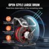 Drain Cleaner Machine 100FT x 1/2 Inch, Auto Feed Sewer Snake Auger on Wheels, 550W Portable Drain Cleaning Machine with 8 Cutters & Air-activated...
