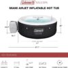 Coleman SaluSpa Miami AirJet 2 to 4 Person Round Inflatable Hot Tub Portable Outdoor Spa with 120 Soothing AirJets and Insulated Cover, Black