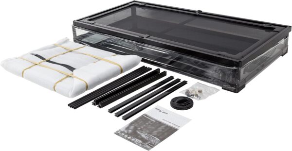 50 Gallon Reptile Glass Terrarium Tank Double Hinge Door with Screen Ventilation Large Reptile Terrarium 36" x 18" x 18"(Knock-Down)