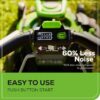 60V 21 Cordless (Self-Propelled) Lawn Mower , 2 x 4.0Ah Batteries and Dual Port Rapid Charger