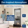 Alpine Mirror Waterfall Fountain with Stones & Lights, 72", Indoor/Outdoor Zen Decor