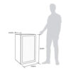 Beverage Refrigerator Cooler | 126 Cans Free Standing with Right Hinge Glass Door