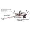 Malone LowMax 2 Kayak Trailer Package, 600 lb Capacity, Galvanized Steel, LED Lights, 70 MPH Rated Tires