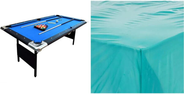 6 Ft Portable Pool Table, Adults Folding Billiards Tables for Game Room with Easy Foldable Storage, Includes Full Set of Billiard Balls, Cues,...