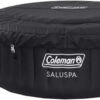 Coleman SaluSpa Miami AirJet 2 to 4 Person Round Inflatable Hot Tub Portable Outdoor Spa with 120 Soothing AirJets and Insulated Cover, Black