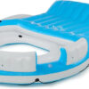 56299EP 145 x 125 x 20 Inch Splash N Chill Inflatable Lake and Pool Relaxation Island Lounger Seat for up to 7 Adults, Blue and White