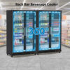Commercial Refrigerator, Glass Door with LED Lighting Upright Beverage Display Cooler for Home, Store, Gym, or Office, Featuring Double Swing...