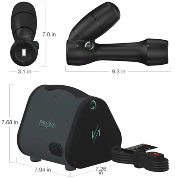 Reverse-Air Hair Dryer with Hair Clips Black