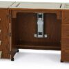 353 Norma Jean Sewing Cabinet for Sturdy Sewing, Cutting, Quilting, and Crafting with Storage and Airlift, Black Finish
